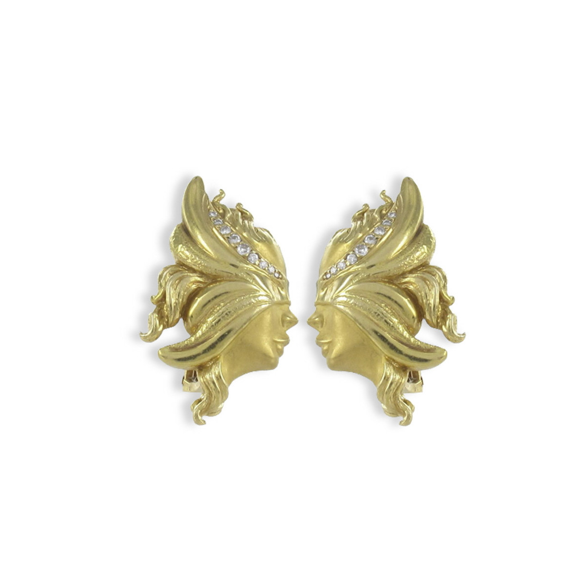 EDEN MASK GOLD EARRINGS