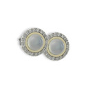 SILVER AND 18K GOLD EARRINGS