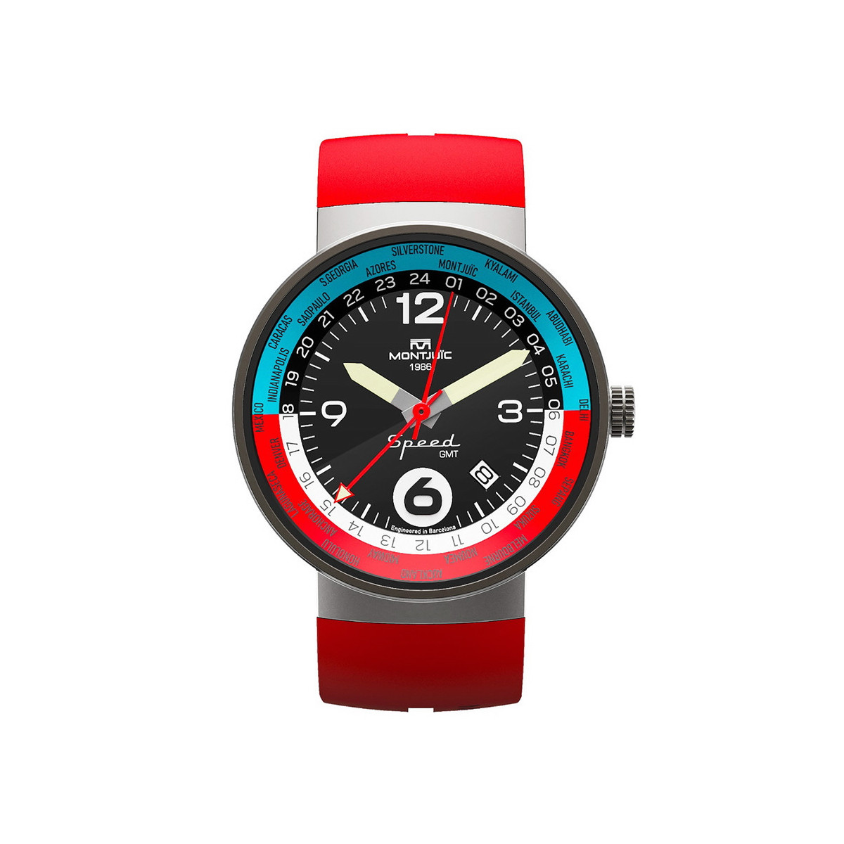 MONTJÜIC SPEED GMT RED RUBBER