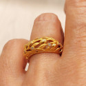 ANILLO ORO RAMAS OLIVO CON DIAMANTES