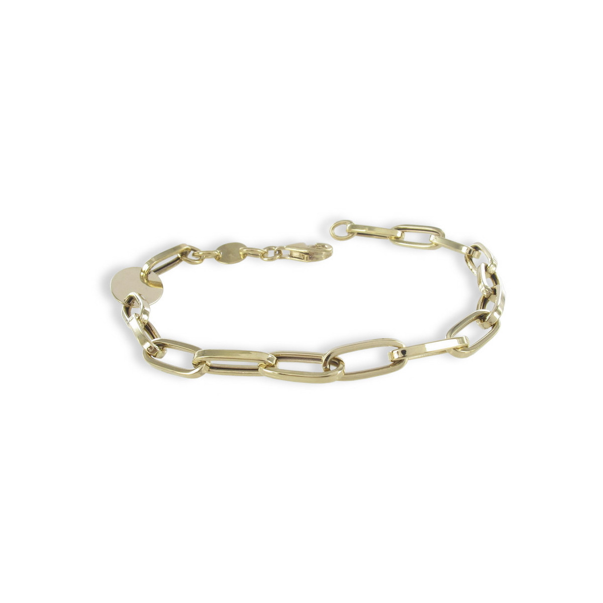 OVAL PLATE GOLD BRACELET