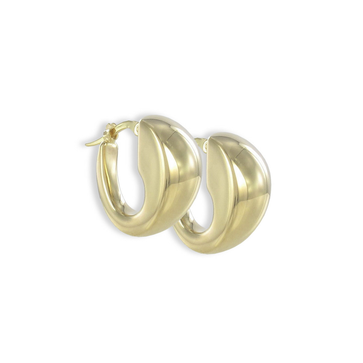 YELLOW GOLD CREOLE TYPE EARRINGS