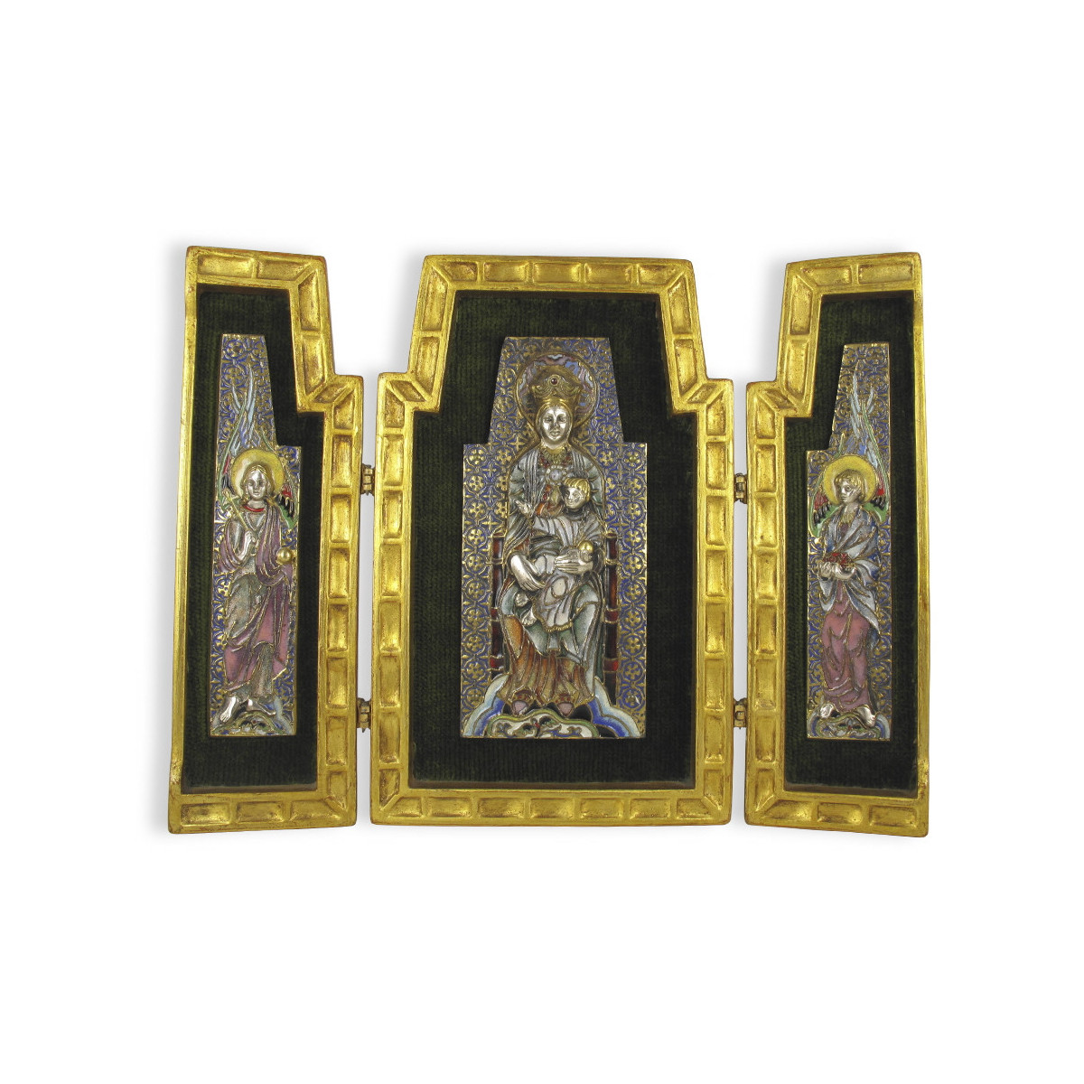 VIRGIN AND ANGELS TRIPTYCH ICON BY MORATÓ