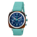 BRISTON CHRONO DATE TURQUOISE NYLON