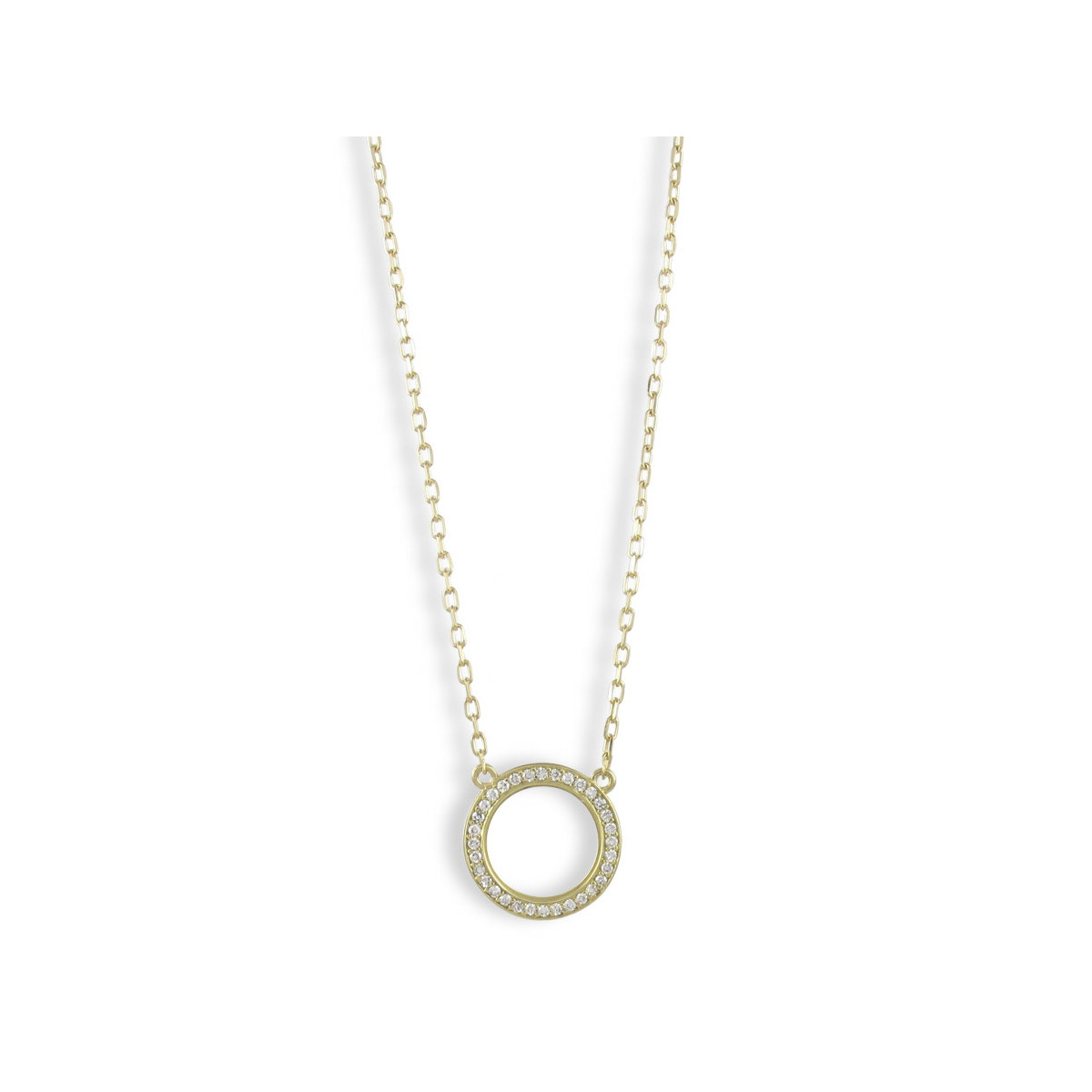 40 CM YELLOW GOLD NECKLACE WITH DIAMONDS