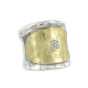 SILVER AND MATT GOLD RING