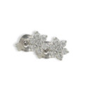 ROSETTE EARRINGS WITH 14 DIAMONDS