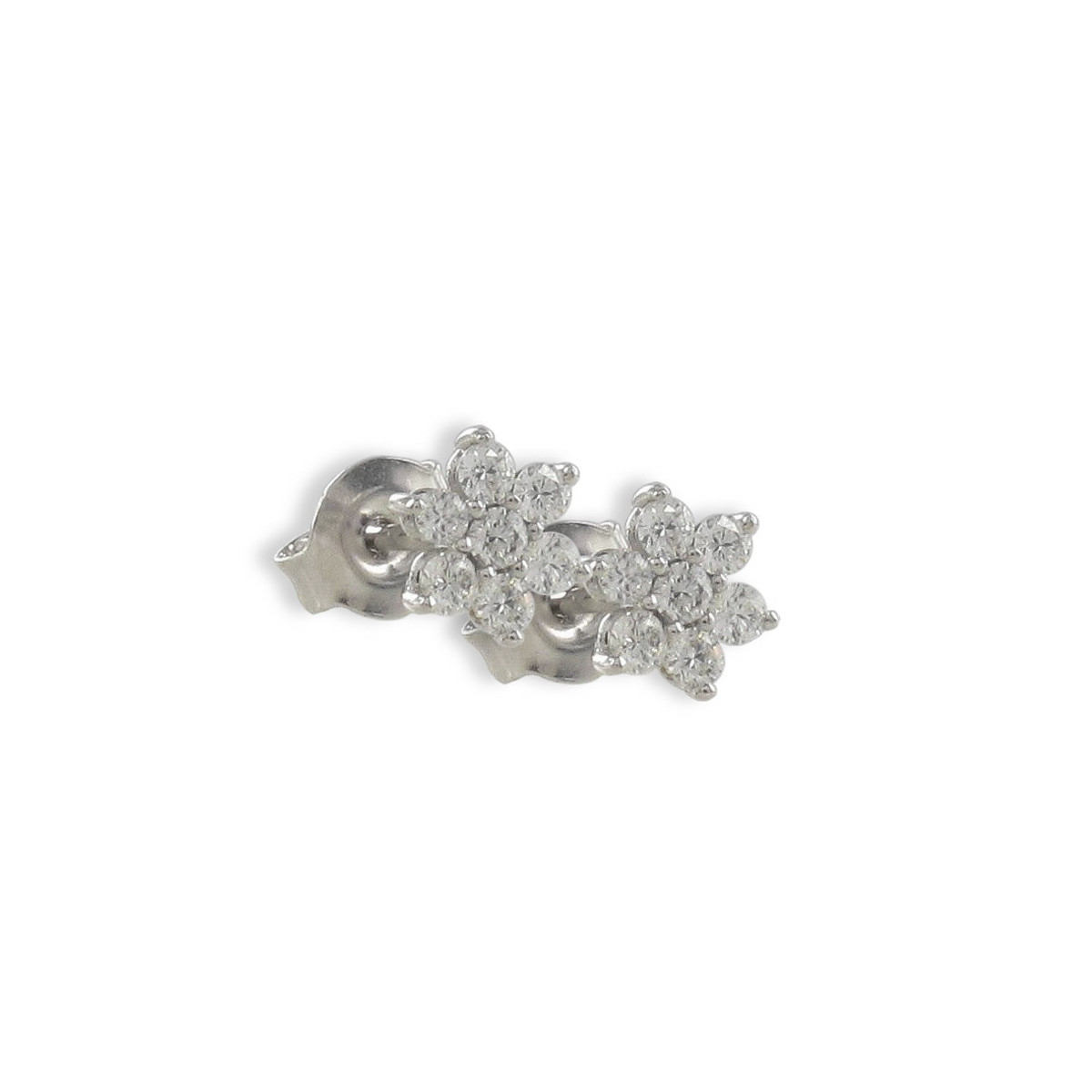 ROSETTE EARRINGS WITH 14 DIAMONDS