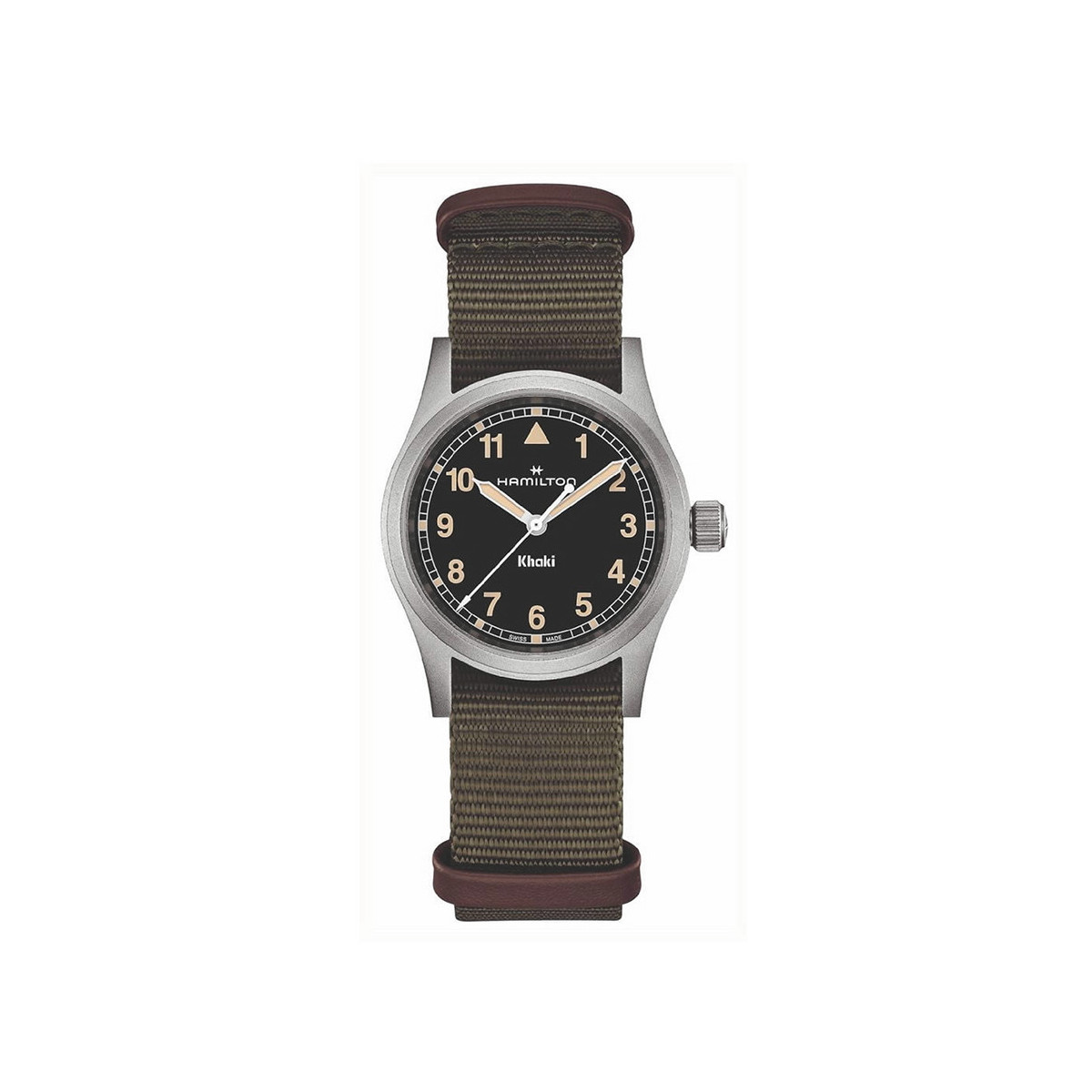 HAMILTON KHAKI FIELD NEGRE 33 MM