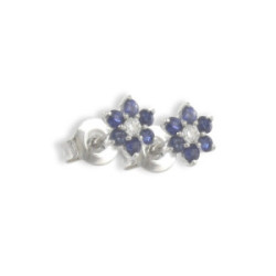 ROSETTE EARRINGS WITH 12 SAPPHIRES