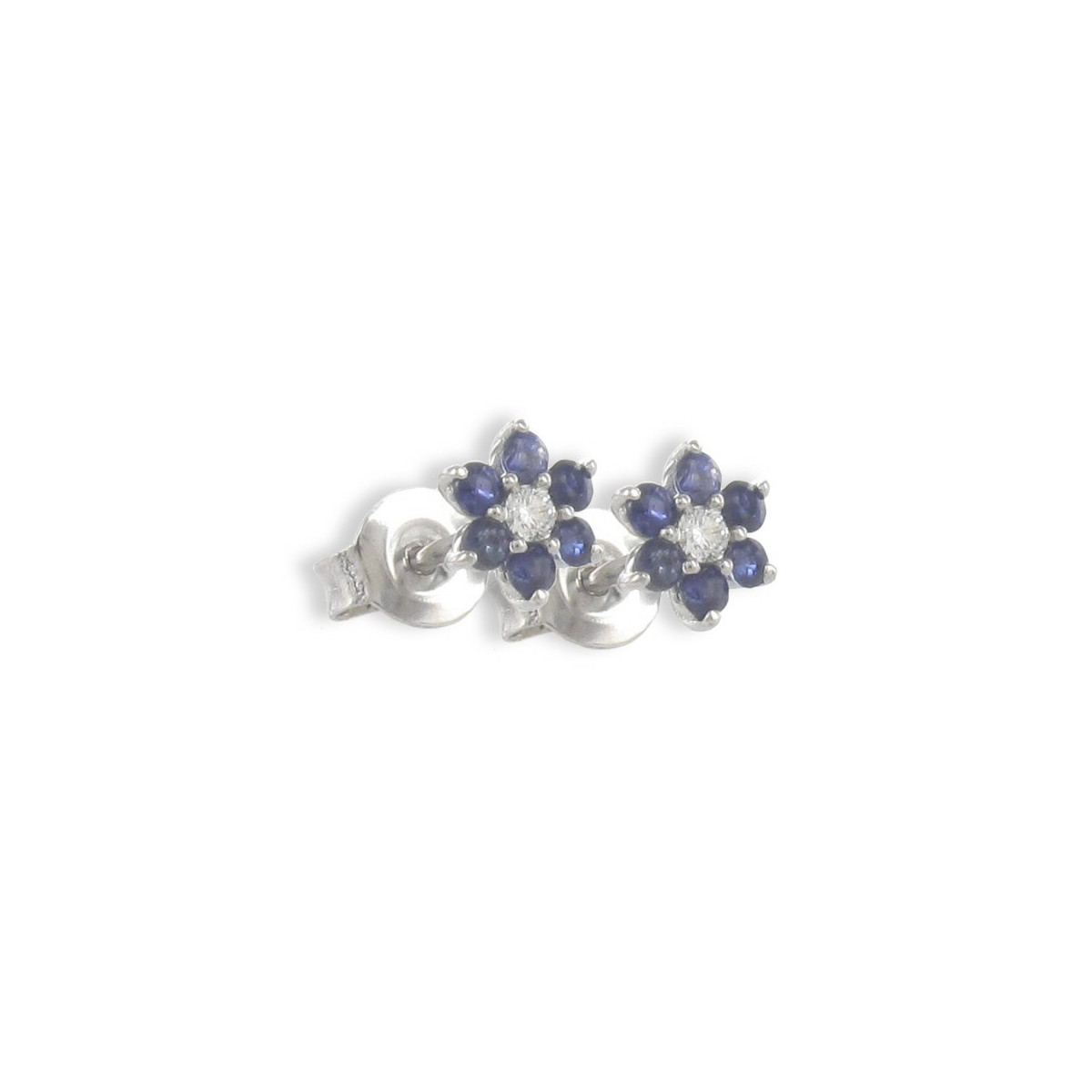 ROSETTE EARRINGS WITH 12 SAPPHIRES