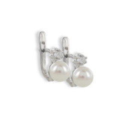 YOU AND ME GOLD EARRINGS WITH 6MM PEARLS