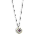 SILVER NECKLACE WITH RHODOLITE PENDANT