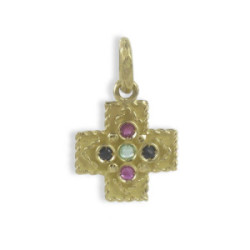 GREEK CROSS MATT YELLOW GOLD