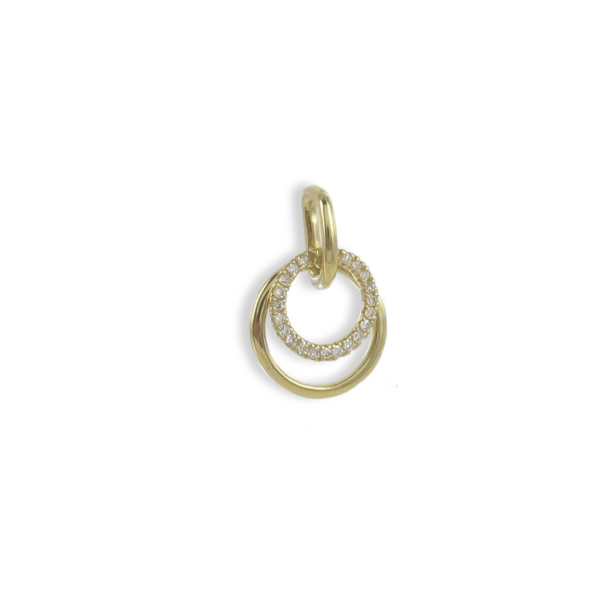 YELLOW GOLD PENDANT 21 DIAMONDS