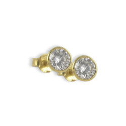 YELLOW GOLD  DIAMOND EARRING