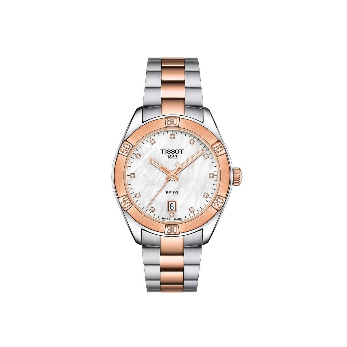 TISSOT PR100 SPORT CHIC BRILLANTES BICOLOR